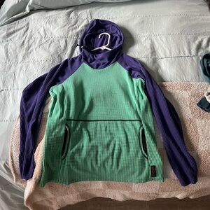 Melanzana Purple and Green Women's Pullover